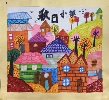 少儿组-《秋日小镇》方灵